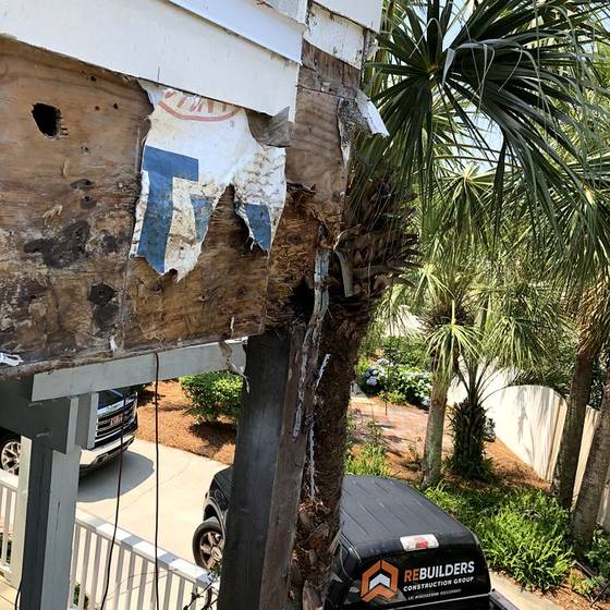 Coastal Florida wood rot / moisture damage / repair project photo