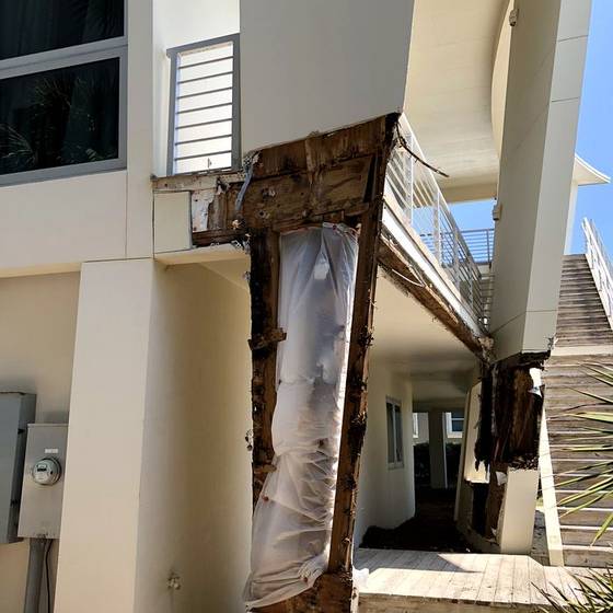 Coastal Florida wood rot / moisture damage / repair project photo