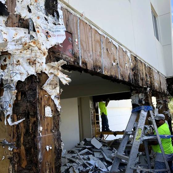 Coastal Florida wood rot / moisture damage / repair project photo